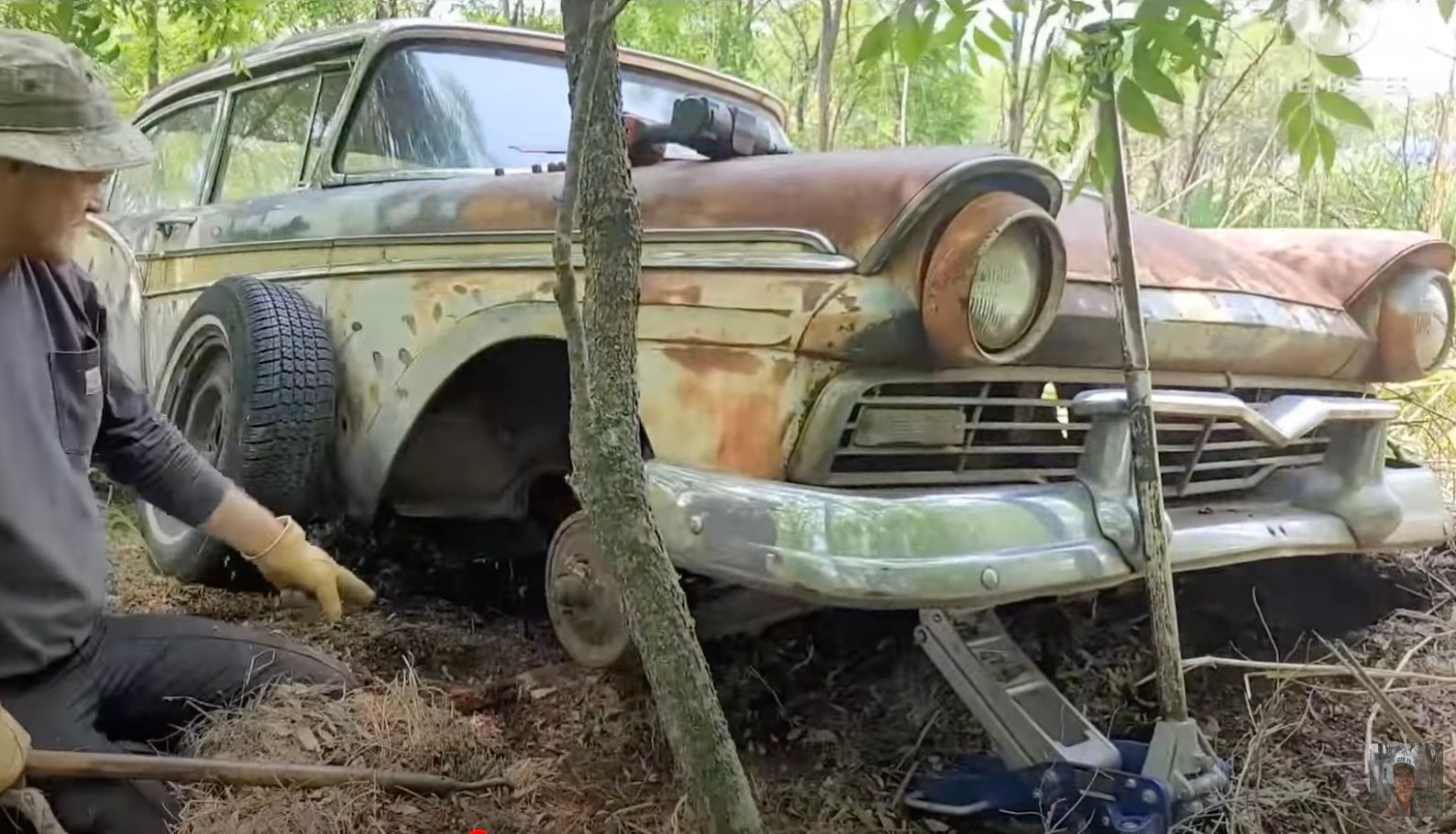 Burned Farm House Hides Classic Ford On Property