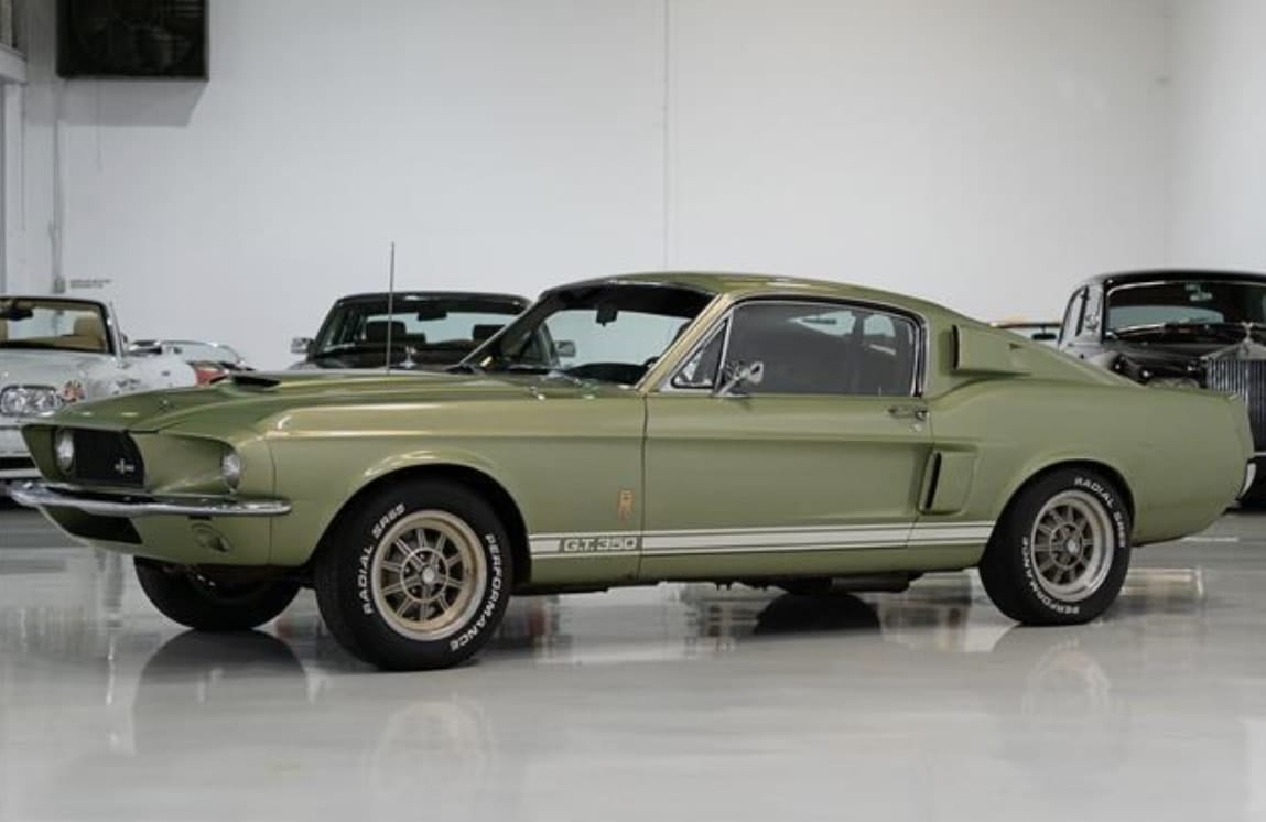 Lime Gold 1967 Shelby Mustang GT350 Flexes Original Paint, Numbers ...